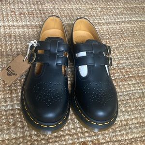 Dr.Martins 8065 Smooth Black Leather Mary-Jane SZ US6/EU37/UK4